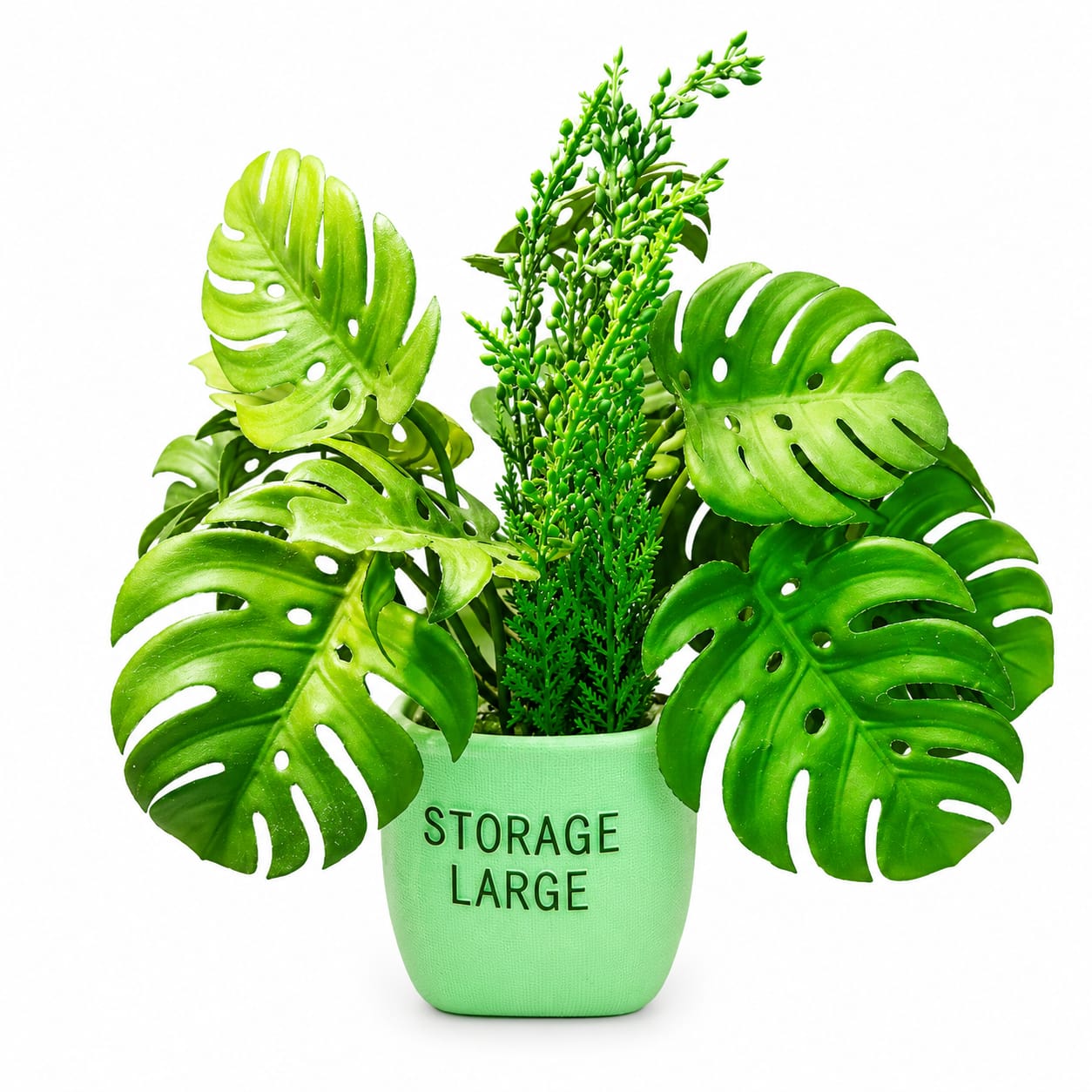 Monstera Arrangement in Storage Planter